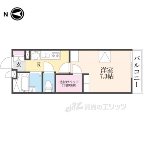レオパレスサウスリー(1K/2階)の間取り写真