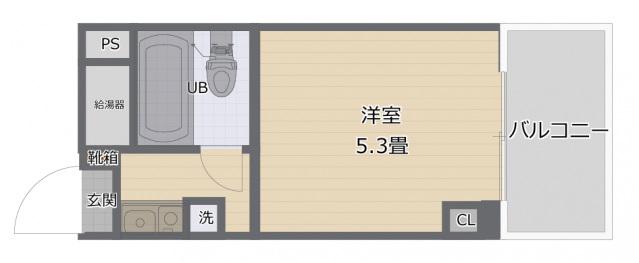 BAUHAUS広島駅前(ワンルーム/7階)の間取り写真