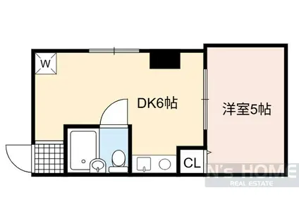 マンションKLM(1K/2階)の間取り写真