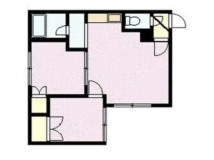 サンコート豊岡A・B(2DK/2階)の間取り写真