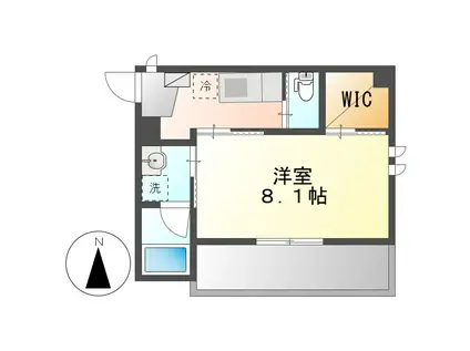 カーサエスト(1K/3階)の間取り写真