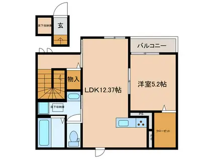 CLARITT (1LDK/2階)の間取り写真