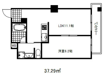 プリオーレリベルタ(1LDK/3階)の間取り写真