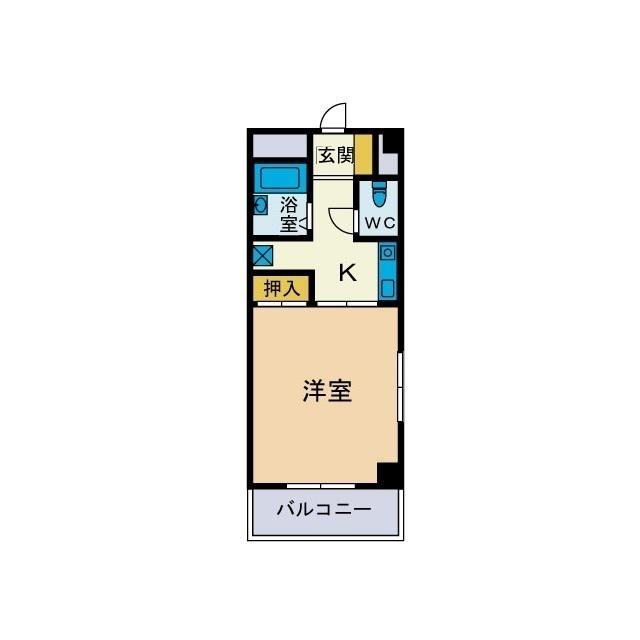 コーポ西村C棟(1K/2階)の間取り写真