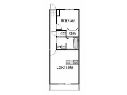 エアフォルク 102(1LDK/1階)の間取り写真