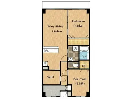 アーベイン世田谷(2SLDK/7階)の間取り写真