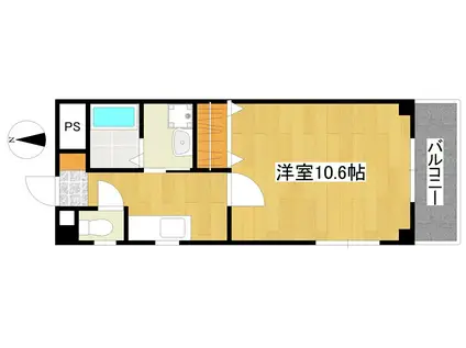 エレクシオン白萩(1K/4階)の間取り写真