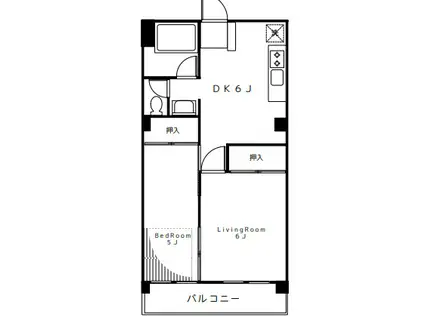 グロワール志村(2DK/1階)の間取り写真
