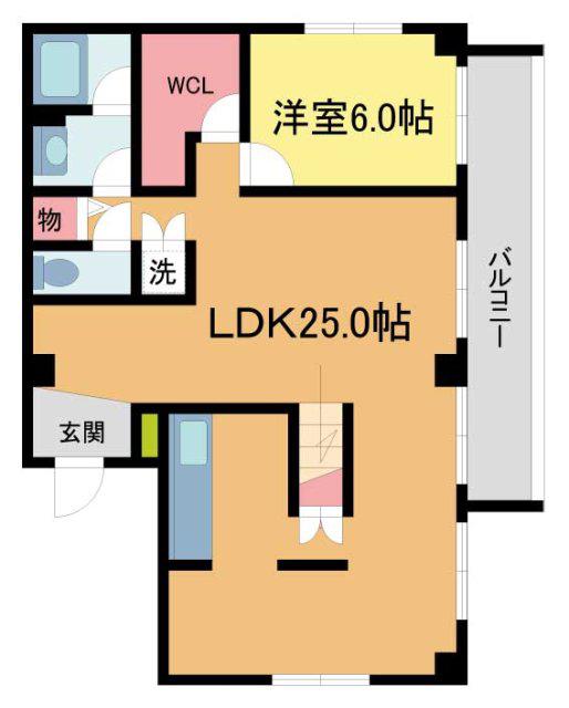 アメイズライフ宝塚(1SLDK/3階)の間取り写真
