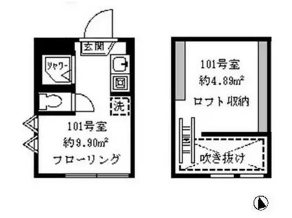 ソフィアスタイル(ワンルーム/1階)の間取り写真