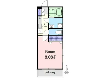 AT鷹の台(1K/2階)の間取り写真