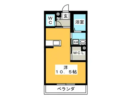 ビエナ タカハシ(ワンルーム/2階)の間取り写真