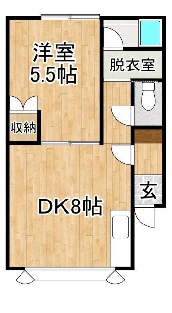 グレイス86(1DK/2階)の間取り写真