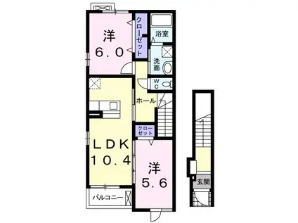 エル・東山(2LDK/2階)の間取り写真