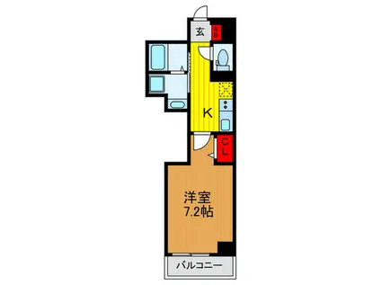 オリエントレジデンス門真栄町(1K/7階)の間取り写真