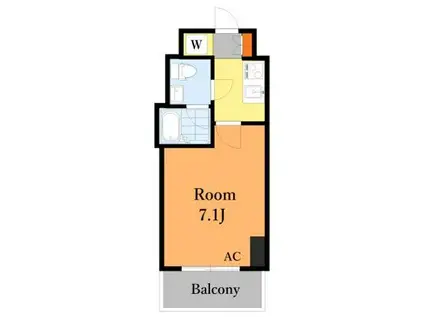 マリーナヨコハマベイタワー(1K/6階)の間取り写真