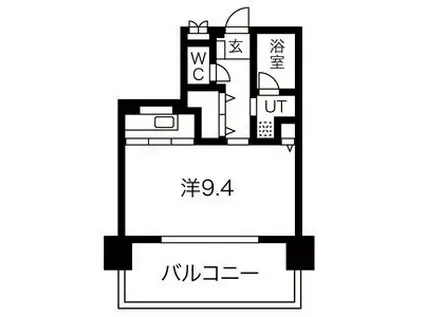 CASTELLO ASSO(1K/2階)の間取り写真