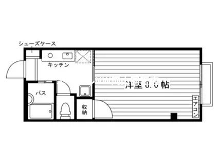 ALLUREIII(1K/2階)の間取り写真