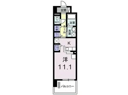 EZEST大塔(1K/10階)の間取り写真