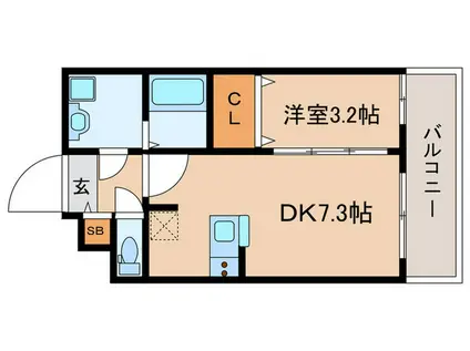 ファステート京都ステーションウォズ(1DK/4階)の間取り写真