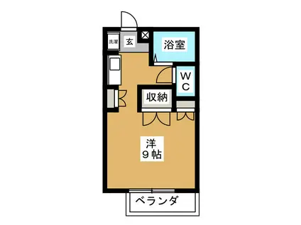 アスティ(ワンルーム/1階)の間取り写真