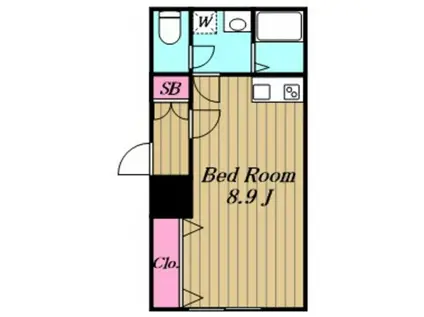 LEGALAND 三軒茶屋(ワンルーム/2階)の間取り写真