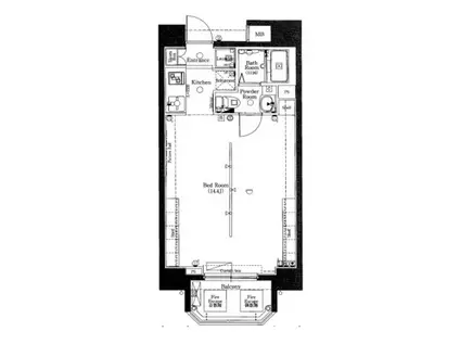 アクサス東京イーストレジデンス(ワンルーム/2階)の間取り写真