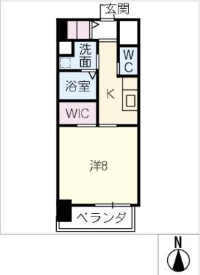 豊田駅前ビル(1K/7階)の間取り写真