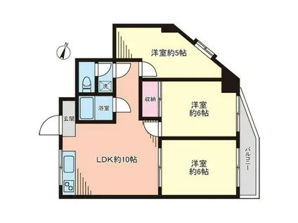 光和壱番館(3LDK/3階)の間取り写真
