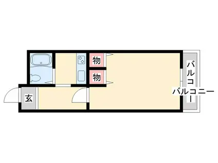 メゾンアライ(1K/3階)の間取り写真