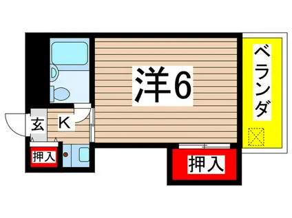 コーポアスカ(1K/2階)の間取り写真