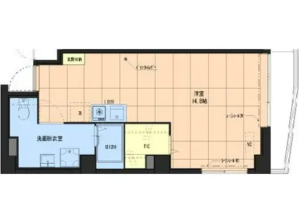 PIKO(ワンルーム/1階)の間取り写真