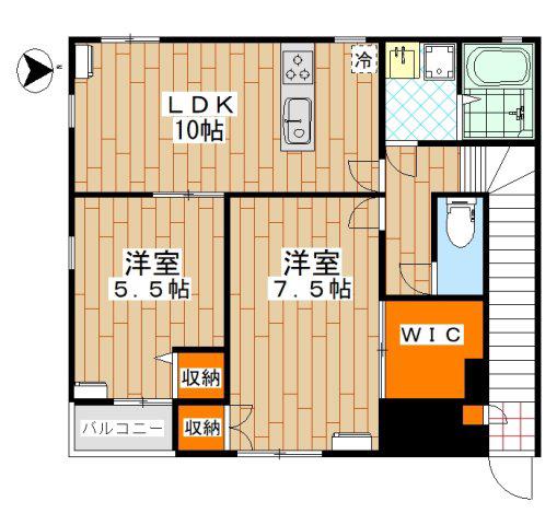 アネックス・ヴィラ(2LDK/1階)の間取り写真