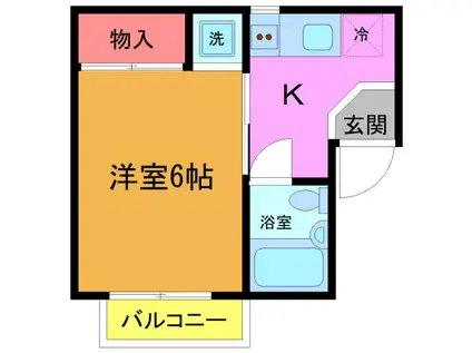 パルフェ南行徳(1K/1階)の間取り写真