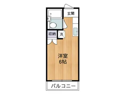 メゾンK(ワンルーム/2階)の間取り写真