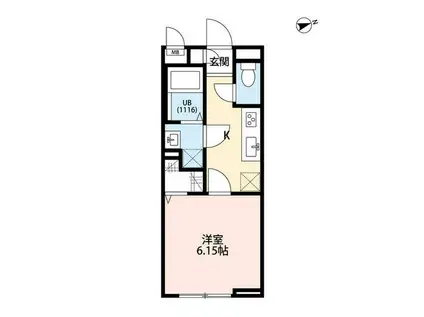 リコルテ湘南(1K/2階)の間取り写真