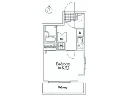ヴェローナ多摩川(1K/2階)の間取り写真