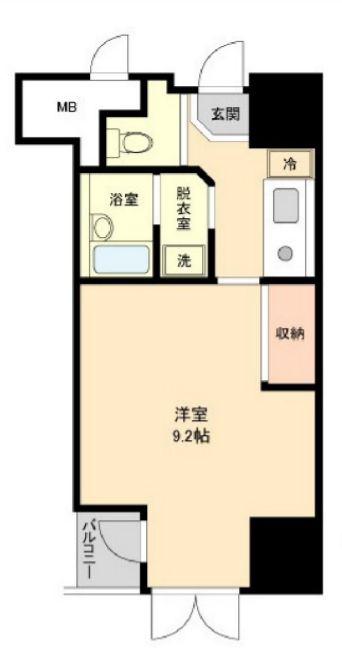 イーストン榴岡(1K/3階)の間取り写真