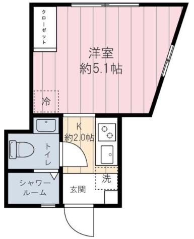 エスポワール上落合(1K/1階)の間取り写真