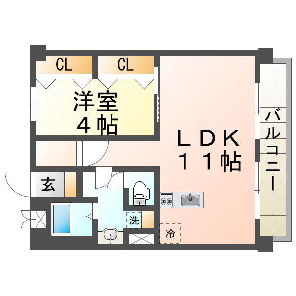 シーライフ垂水(1LDK/3階)の間取り写真