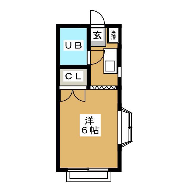 プチメゾン北条(ワンルーム/2階)の間取り写真