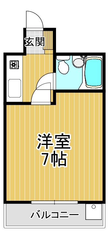 サンアベニュー葉山(1K/2階)の間取り写真