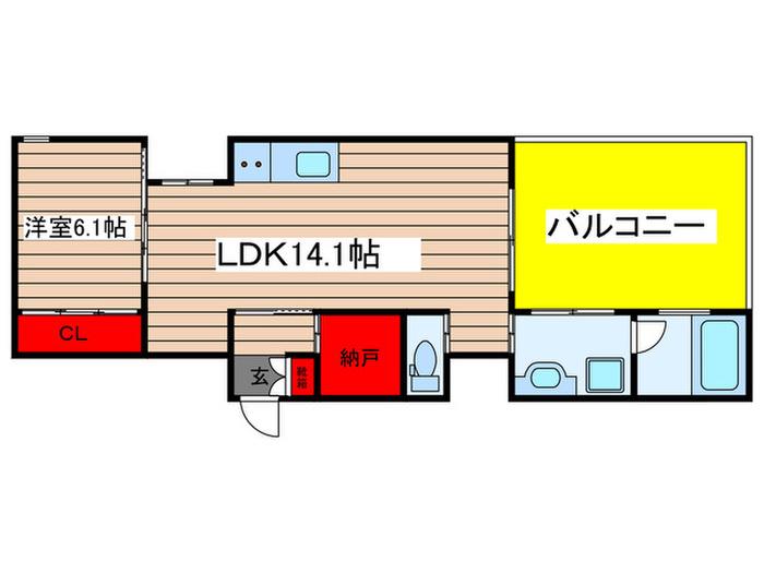 SUNNY・SIDE VI(1LDK/2階)の間取り写真