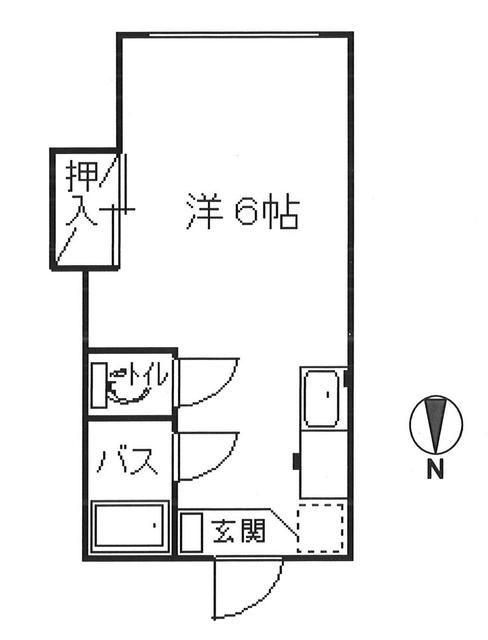 山善ビル(ワンルーム/3階)の間取り写真
