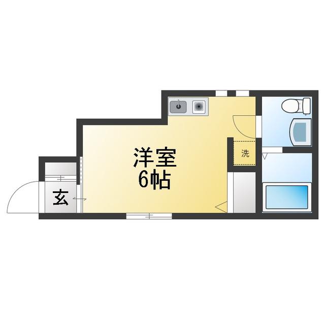 ソレイユ宮坂(ワンルーム/1階)の間取り写真