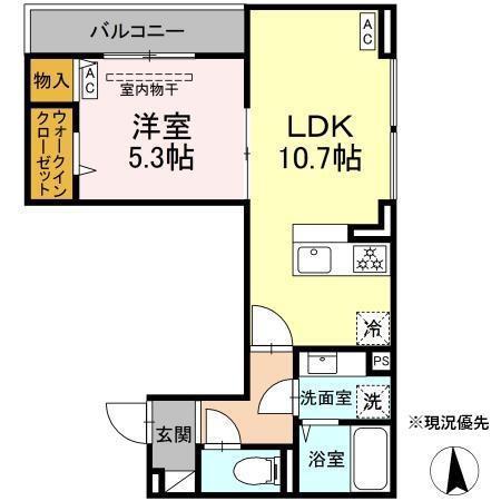 DBLESS横濱岸根公園I(1LDK/3階)の間取り写真