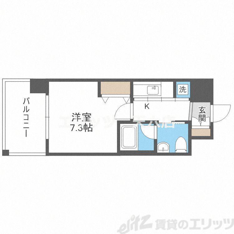 INNOCENT DOYAMA(1K/9階)の間取り写真