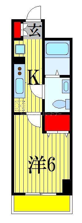 レジディア西船橋(1K/7階)の間取り写真