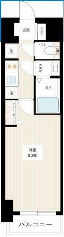 MAXIV西大島(1K/3階)の間取り写真