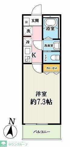 リーラ東川口(1K/3階)の間取り写真